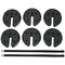 6 pieces Weight Plates Patio Canopy Tent Gazebo Shade Umbrella Water Filled